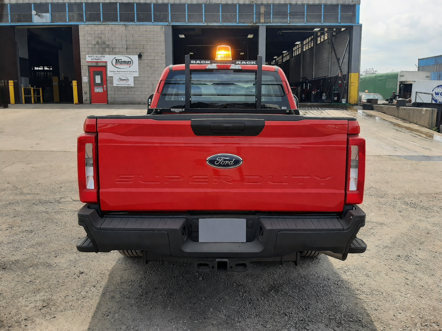 Truck back rack and beacon lights