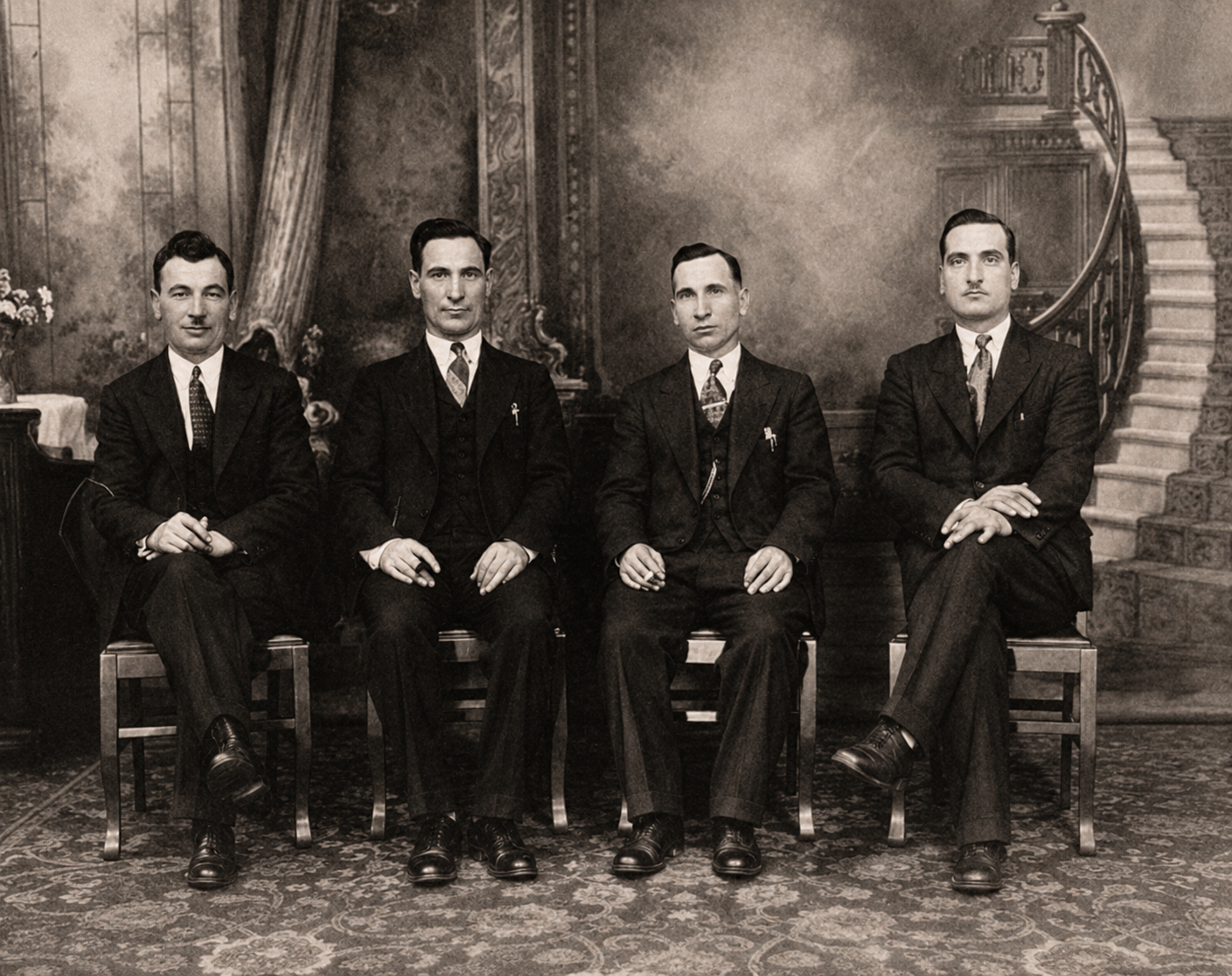 Recreated portrait of the D'Amico family